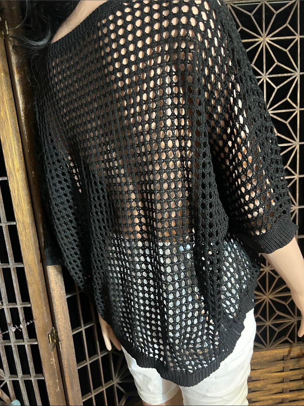 NWOT CROCHETED OVER TOP BLACK XL - Picture 5 of 7